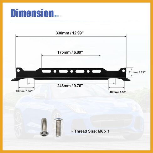 Universal Oil Cooler Mounting Bracket Kit 330mm Aluminum Alloy Engine Oil Cooler Radiator Adapter Kit Oil Cooler Bracket Kit Black Transmission Oil Cooler Mounting Kit Replacement in Kuwait