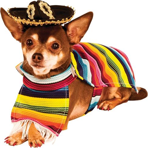 Rubies Serape and Hat Pet Costume Pet Costume for Dogs or Cats, Large in Kuwait