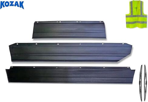 KOZAK Front, Middle and Rear Fairing Panel Extension SET Right Passenger Side compatible with Volvo VNL 2018 and newer PLUS Logo Emblem with Stipe, 2x 22" Windshield Wipers and KOZAK Vest in Kuwait