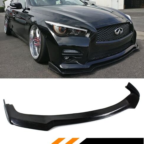 JDM الإصدار 3 المصد الأمامي مقسم الشفاه السفلي للذقن متوافق مع طراز 2014-2017 Infiniti Q50 S Sport in Saudi Arabia
