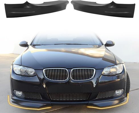 ممتص الصدمات الأمامي، متوافق مع موديلات 2007-2010 BMW E92 E93 3 Series Coupe Pre LCI (غير مناسبة M3)، واقي ذقن أمامي مقسم أسود من البولي بروبيلين، قطعتين in Saudi Arabia
