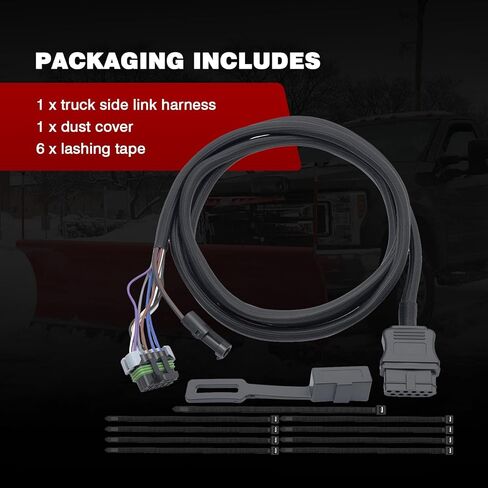 11 Pin Vehicle Side Light Wiring Harness with Dust Cover Compatible with Western Fisher Blizzard SnowEx Plows, Replace for 22413 26357 in Saudi Arabia