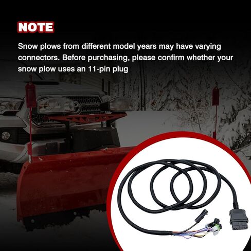 11 Pin Vehicle Side Light Wiring Harness with Dust Cover Compatible with Western Fisher Blizzard SnowEx Plows, Replace for 22413 26357 in Saudi Arabia