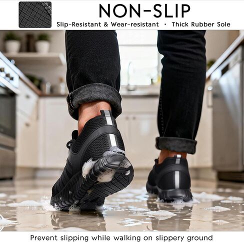 Steel Toe Shoes for Men Women丨Waterproof Non Slip Work Shoes丨Indestructible Industrial Construction Roofing Walking Safety Sneakers in Saudi Arabia
