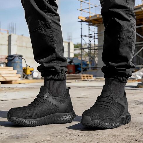 Steel Toe Shoes for Men Women丨Waterproof Non Slip Work Shoes丨Indestructible Industrial Construction Roofing Walking Safety Sneakers in Saudi Arabia