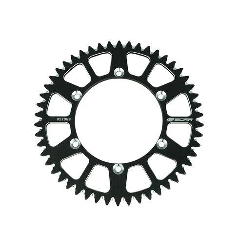 SCAR Aluminum Alloy Rear Sprocket Compatible with KTM 65 SX HUSQVARNA TC 65 GASGAS MC 65 25-26 - Black - 48 Tooth in Saudi Arabia