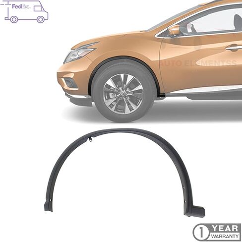 Fender Flare Trim Molding Textured Black Front Driver Side For 2015-2019 Nissan Murano Direct Replacement in Saudi Arabia