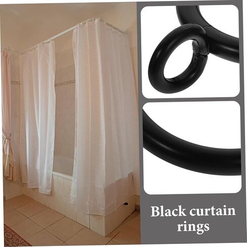 PRETYZOOM 40pcs Iron Drapery Ring Set Eyelet Clip Rings for Curtain Rods Minimalist Design Easy Install Compatible 25mm Rods in Saudi Arabia