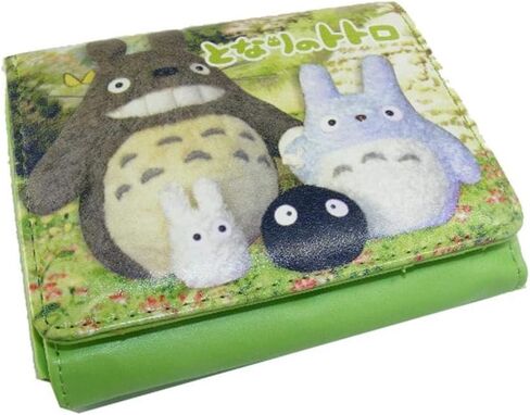 My Neighbor Totoro Unisex-Adults Green Fabric Wallet. Zipper Wallet. Zip Pocket. Easel Back. in Kuwait