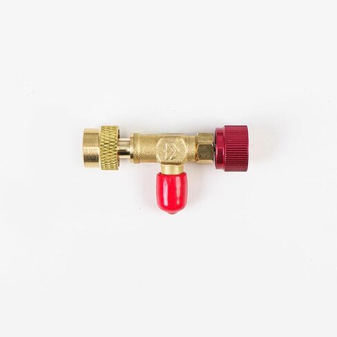 Elitech R32 R410a Refrigerant Charging Safety Valve, 1/4" Male to 5/16" Female, for R32 R410a Air Conditioner Manifold Brass Low Loss Fittings in Saudi Arabia