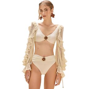 PatBO Jade Lycra High Waist Bikini Bottom in Kuwait