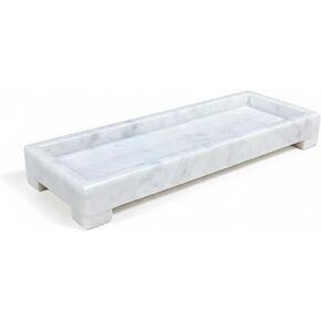 Marble Vanity Tray – White Marble Decorative Organizer for Bathroom, Kitchen, Perfume, Jewelry & Countertop Decor in Saudi Arabia