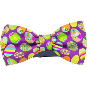Pre-Tied Bow-Tie (Multicolored Easter Eggs Pattern) Adjustable Bowties for Kid, Toddler, Adult, Dog, Cat, Pet in Saudi Arabia