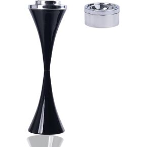 Japard Outdoor Floor Standing Ashtray with Detachable Cigar Containers 23 Inch Tall Smoking Stand for Outside Patio, Indoor Ash Tray CIgarettes Butt Disposal Gift Men Black- Hourglass in Saudi Arabia