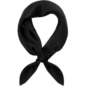 Mulberry Silk Scarf Solid Color 20.8 Inch Square Neckerchief Hair Scarves Neck Scarf for Women in Kuwait
