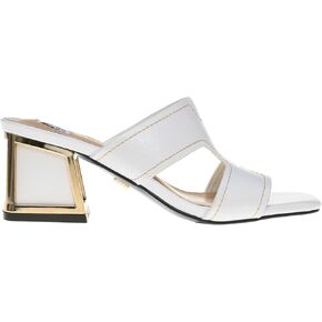 Ninety Union Bright Open Toe Open Back Mule On A Gold Trimmed Heel in Saudi Arabia