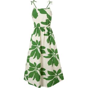 PATPAT Girls Spaghetti Strap Floral Dress Casual Sleeveless Maxi Dresses Kids Summer Beach Sundress 6-14 Years in Kuwait