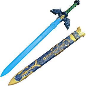 37" Heroic Master Foam Sword with Plastic Scabbard – Ideal for Cosplay, LARP, Halloween, or Display (Blue) in Kuwait