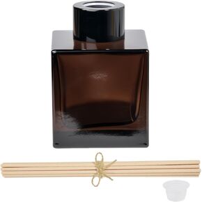 100 مل قطعتان من زجاجات ناشر القصب، زجاجة فارغة لموزع العطر مع 20 قطعة من أعواد القصب لإكسسوارات العطور المنزلية وغرفة الهدايا للنساء، والمنزل، وديكور الحمام in Kuwait