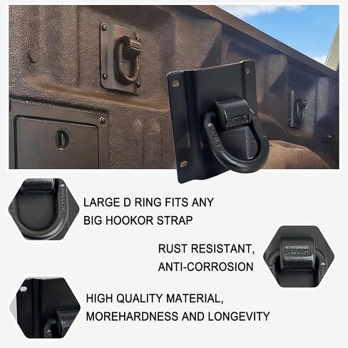 4 Pack Heavy Duty Truck Bed Tie Down Anchors Fit for Ford F150 F250 F350 2015-2025, Bed Down Tie Anchors Replace FL3Z-99000A64-B & FL3Z-9928408-AB in Saudi Arabia
