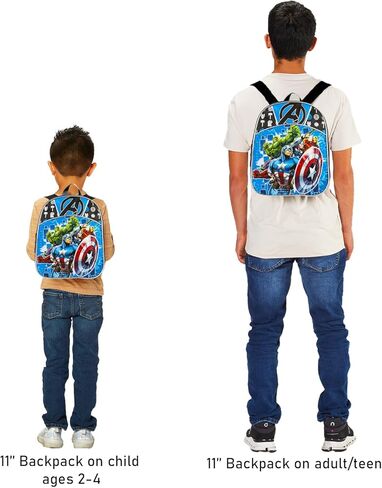 Marvel Boys' Avengers Mini Backpack, Blue/Black, 11" X 9" X 2.75" in Saudi Arabia