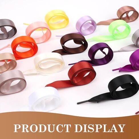 24 قطعة من أربطة الأحذية الشريطية للنساء، أربطة أحذية حريرية من الساتان للأطفال والأحذية الرياضية النسائية in Kuwait