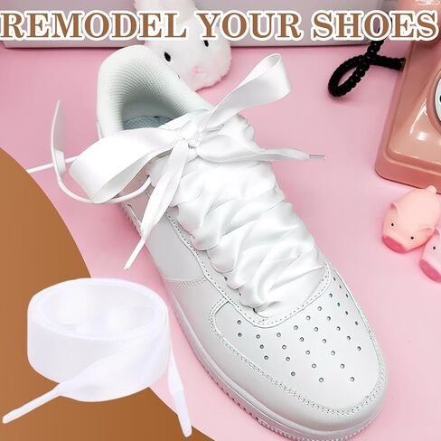 24 قطعة من أربطة الأحذية الشريطية للنساء، أربطة أحذية حريرية من الساتان للأطفال والأحذية الرياضية النسائية in Kuwait