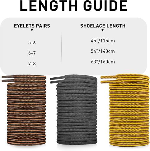 4.5MM Boot Laces for Sorel Caribou Snow Winter Boots, Heavy Duty Shoelaces Strings Replacement Laces Working Walking in Saudi Arabia