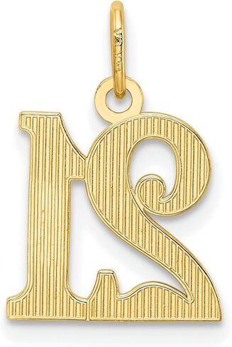 14K Yellow Gold 21 Pendant Charm Jewelry FindingKing in Saudi Arabia