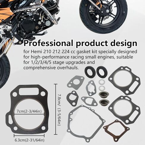 لمجموعة حشية هيمي 212cc 224cc، مناسبة لمحركات Xtreampower/Bilt Hard/Powerhorse/Raven/Duromax/Alpha Works/Carroll Stream/Northern Tool/Tooltuff in Saudi Arabia