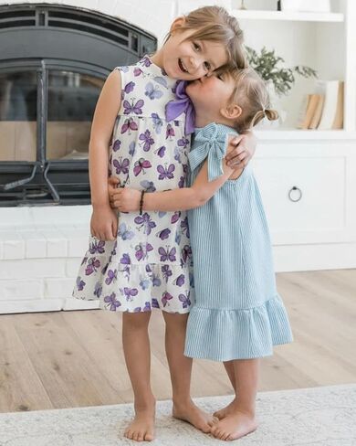 Kids Little Girl Clothes Sleeveless A Line Swing Midi Dress Toddler Casual Dresses Summer Outfits Sundress in Saudi Arabia