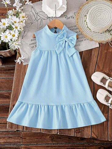 Kids Little Girl Clothes Sleeveless A Line Swing Midi Dress Toddler Casual Dresses Summer Outfits Sundress in Saudi Arabia