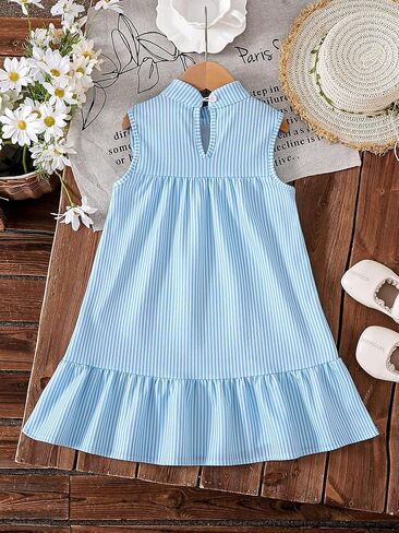 Kids Little Girl Clothes Sleeveless A Line Swing Midi Dress Toddler Casual Dresses Summer Outfits Sundress in Saudi Arabia