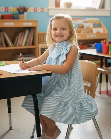 Kids Little Girl Clothes Sleeveless A Line Swing Midi Dress Toddler Casual Dresses Summer Outfits Sundress in Saudi Arabia