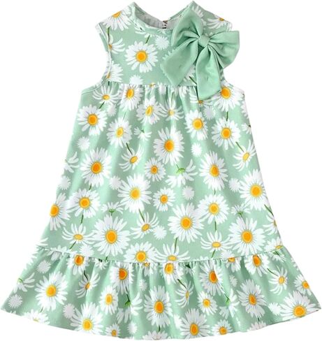 Kids Little Girl Clothes Sleeveless A Line Swing Midi Dress Toddler Casual Dresses Summer Outfits Sundress in Saudi Arabia
