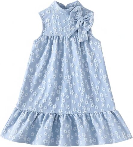 Kids Little Girl Clothes Sleeveless A Line Swing Midi Dress Toddler Casual Dresses Summer Outfits Sundress in Saudi Arabia