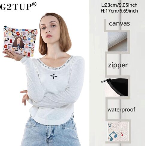 G2TUP Mia Thermopolis Princess Makeup Bag Princess Mia Fans Gift Me A Princess Shut Up Zipper Pouch Bag Genovia Princess Merch (Shut Up) in Saudi Arabia