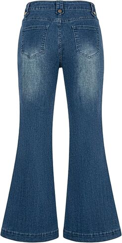 Women's Floral Print Wide Leg Cropped Pants - Boho High Waist Ankle Jeans, Trendy Spring Summer Casual Pants in Saudi Arabia