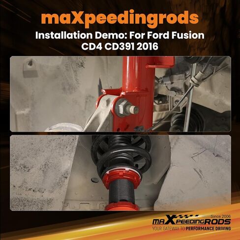 maXpeedingrods Coilovers for Ford Fusion 2013-2020, for Ford Mondeo 2014-2022, Height Adjustable Coilovers Suspension Kit, Preset Damping Shock Absorber Struts Lowering Kit Red in Saudi Arabia
