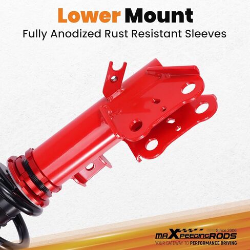 maXpeedingrods Coilovers for Ford Fusion 2013-2020, for Ford Mondeo 2014-2022, Height Adjustable Coilovers Suspension Kit, Preset Damping Shock Absorber Struts Lowering Kit Red in Saudi Arabia