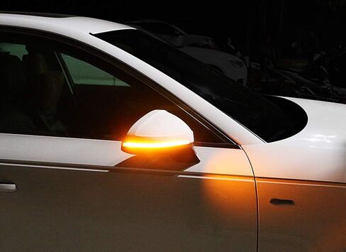 iJDMTOY Smoked Lens Dynamic Sequential Blink LED Side Mirror Turn Signal Light Strip Assembly Compatible With Audi B8.5 A4 A5 S5, 8P A3, etc in Saudi Arabia