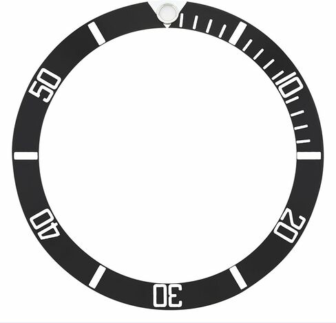 إطار إطار Ewatchparts متوافق مع ساعة Tag Heuer الاحترافية مقاس 35 مم × 30 مم باللون الأسود in Saudi Arabia