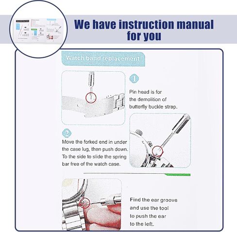 39pcs Watch Pins Replacement Kit, Watch Band Repair Tool with Spring Bar, 18/20/22/24mm Stainless Steel Watches Bands Pins for Watches Band Repair in Saudi Arabia