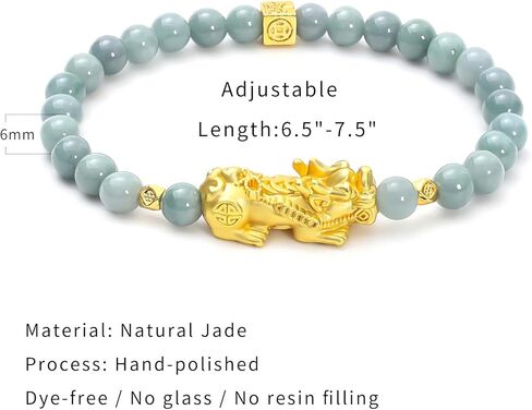 مجموعة قلادة سوار Fengshui Wealth سوار من اليشم الأخضر الحقيقي للنساء تجذب الأساور الغنية المحظوظة in Kuwait