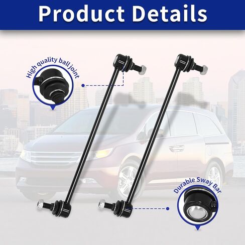 K750304 Front Sway Bar Link Stabilizer End Link Suspension Kit Compatible with 2005-2017 Honda Odyssey 3.5L V6 in Saudi Arabia