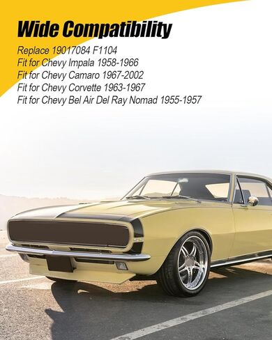 مقاوم ملف الإشعال 1.8 أوم مناسب لسيارة Chevy Bel Air Nomad 1955-1957 Camaro 1967-2002 Corvette 1963-1967 Impala 1958-1966 GMC Truck 1956-1966 استبدال 19017084 F1104 in Saudi Arabia