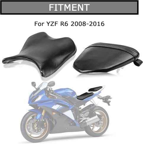 PLSER Front Rider Driver Rear Passenger Seat Pillion Cushion Seat for YZF R6 2008-2016 in Saudi Arabia