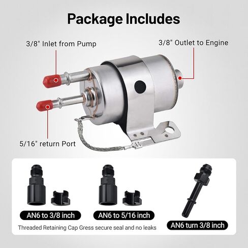 منظم فلتر الوقود EVIL ENERGY LS Swap 58PSI مع مجموعة خرطوم الوقود 6AN 25FT PTFE EFI باللون الأسود in Saudi Arabia