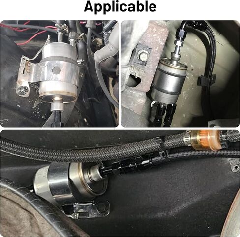 منظم فلتر الوقود EVIL ENERGY LS Swap 58PSI مع مجموعة خرطوم الوقود 6AN 25FT PTFE EFI باللون الأسود in Saudi Arabia