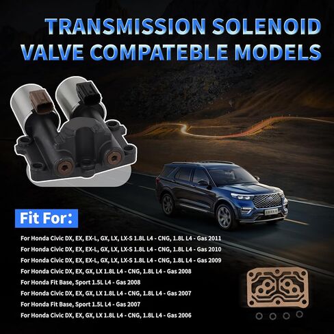 28260-RPC-004 صمام الملف اللولبي ناقل الحركة متوافق مع 2006-2011 Honda Civic 1.8L & 2007-2008 Honda Fit 1.5L - الملف اللولبي للتحكم في ناقل الحركة الأوتوماتيكي in Kuwait
